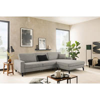 ECKSOFA in Cord Sandfarben  - Sandfarben/Schwarz, Design, Textil/Metall (298/185-209cm) - Pure Home Lifestyle
