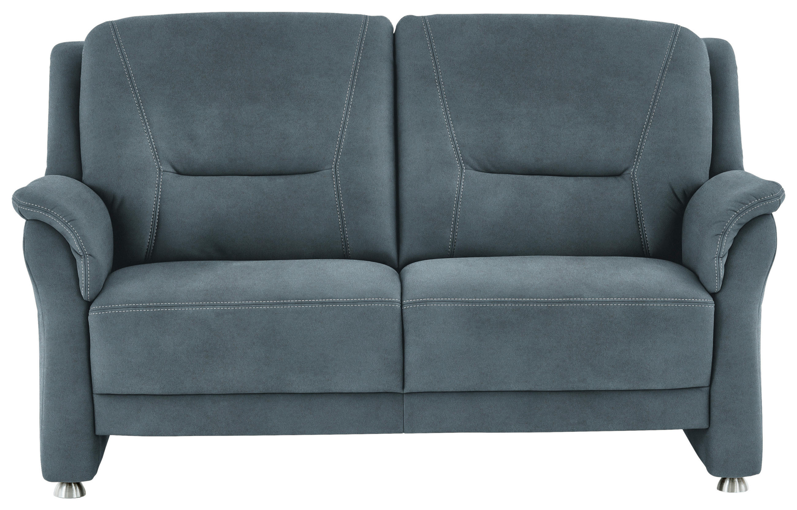2,5-SITZER in Mikrofaser Blau  - Blau/Beige, KONVENTIONELL, Textil/Metall (172/100/89cm) - Beldomo Comfort