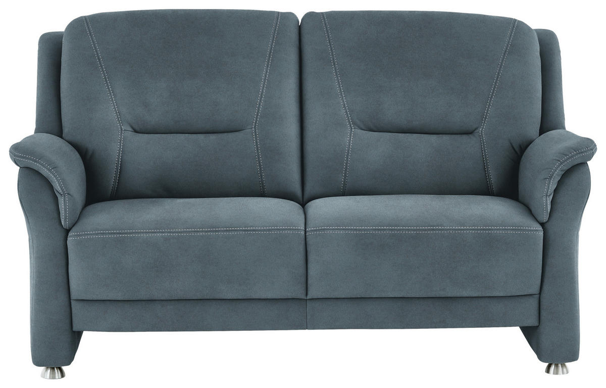 2,5-SITZER in Mikrofaser Blau  - Blau/Beige, Konventionell, Textil/Metall (172/100/89cm) - Beldomo Comfort