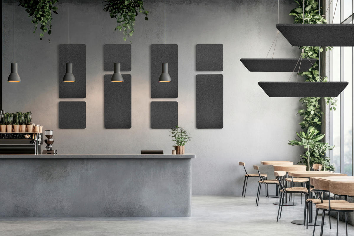 AKUSTIKPANEEL 45/45/2,4 cm  - Hellgrau, Basics, Kunststoff (45/45/2,4cm)