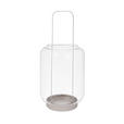 LATERNE - Grau, Trend, Glas/Metall (17/36,5cm) - Ambia Home