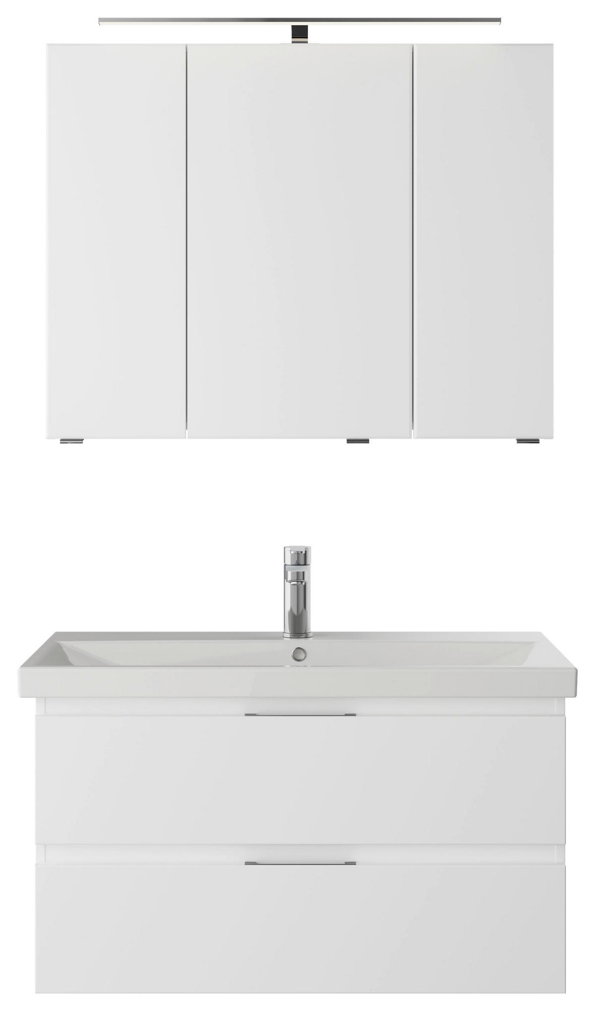 BADEZIMMER  in 90 cm  - Weiß Hochglanz/Weiß, KONVENTIONELL, Holzwerkstoff (90cm) - Pelipal