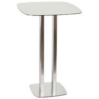 BARTISCH  - Edelstahlfarben/Weiß, Design, Glas/Keramik (70/70/105cm) - Novel