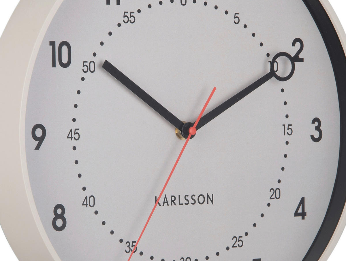 UHR  Greige 31,5 cm  - Greige, Basics, Kunststoff (31,5cm) - Karlsson