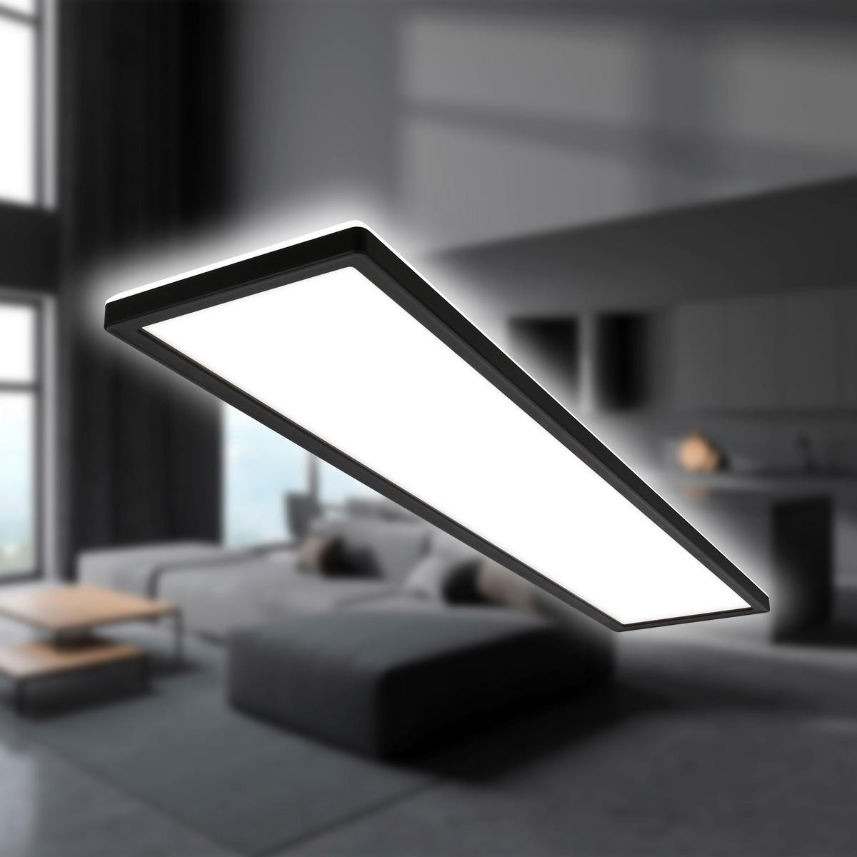 LED-PANEL  TAVA //4000 K// - črna, Basics, umetna masa (98/20/3cm)
