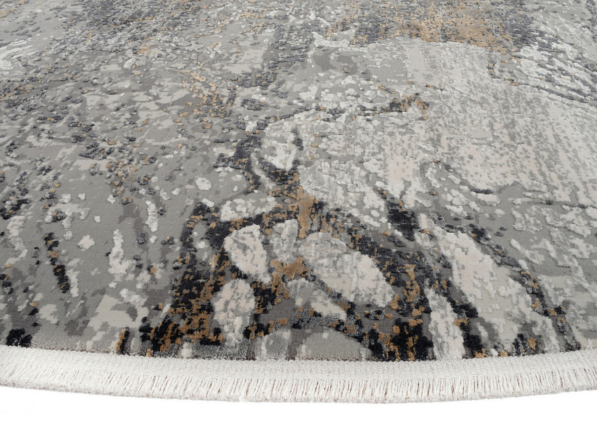 WEBTEPPICH 200 cm Lille Grau, Goldfarben  - Goldfarben/Grau, Design, Textil (200cm) - Dieter Knoll