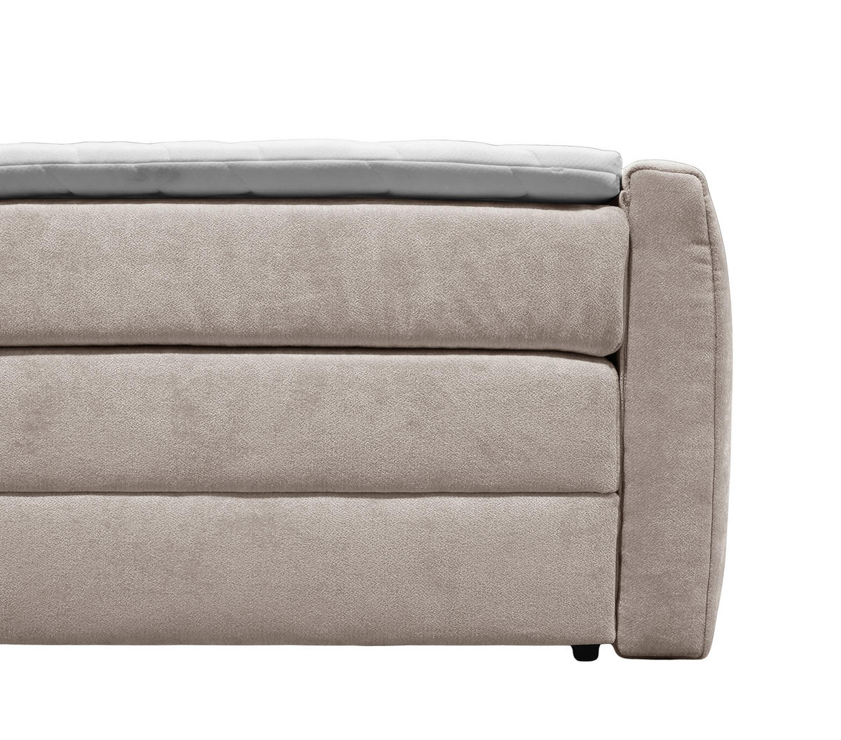 BOXSPRINGBETT 180/200 cm  in Greige  - Greige/Schwarz, Basics, Kunststoff/Textil (180/200cm) - Boxxx