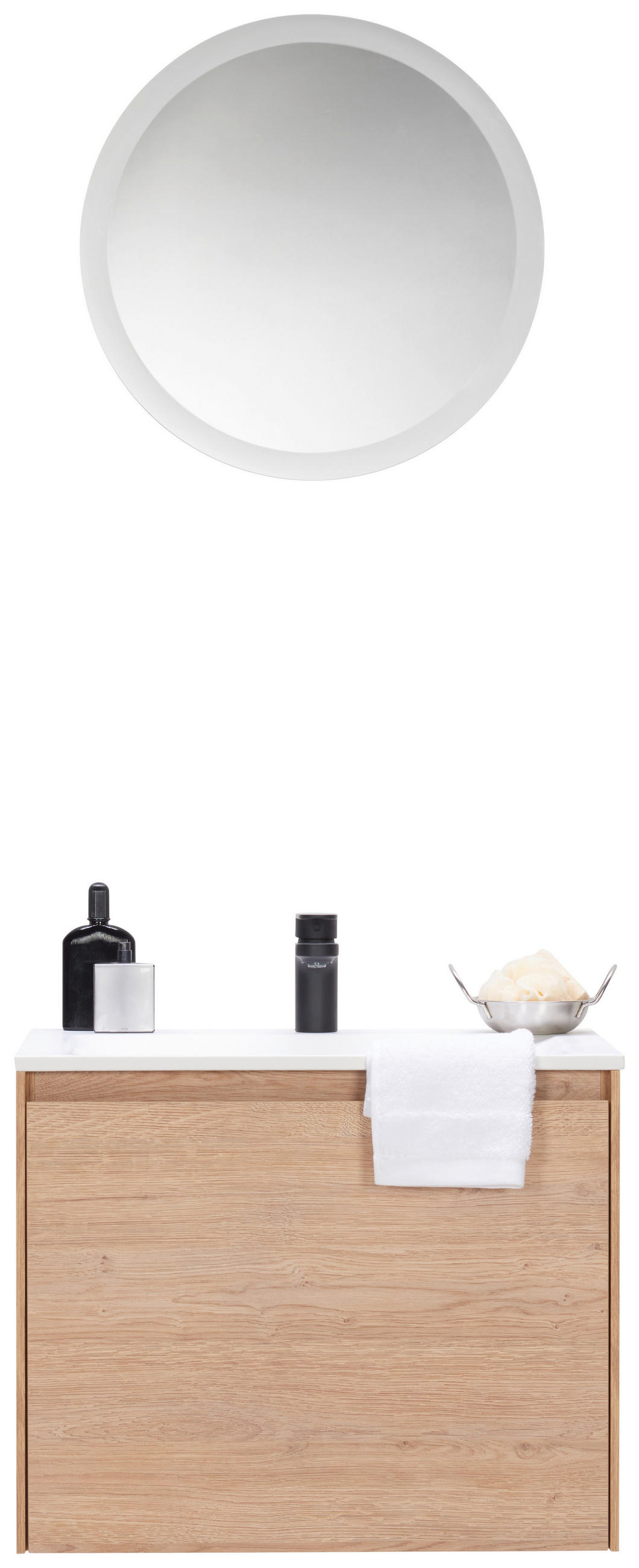 BADEZIMMER  in 60 cm  - Hellbraun/Naturfarben, KONVENTIONELL, Holzwerkstoff (60cm) - Emilio Belluti