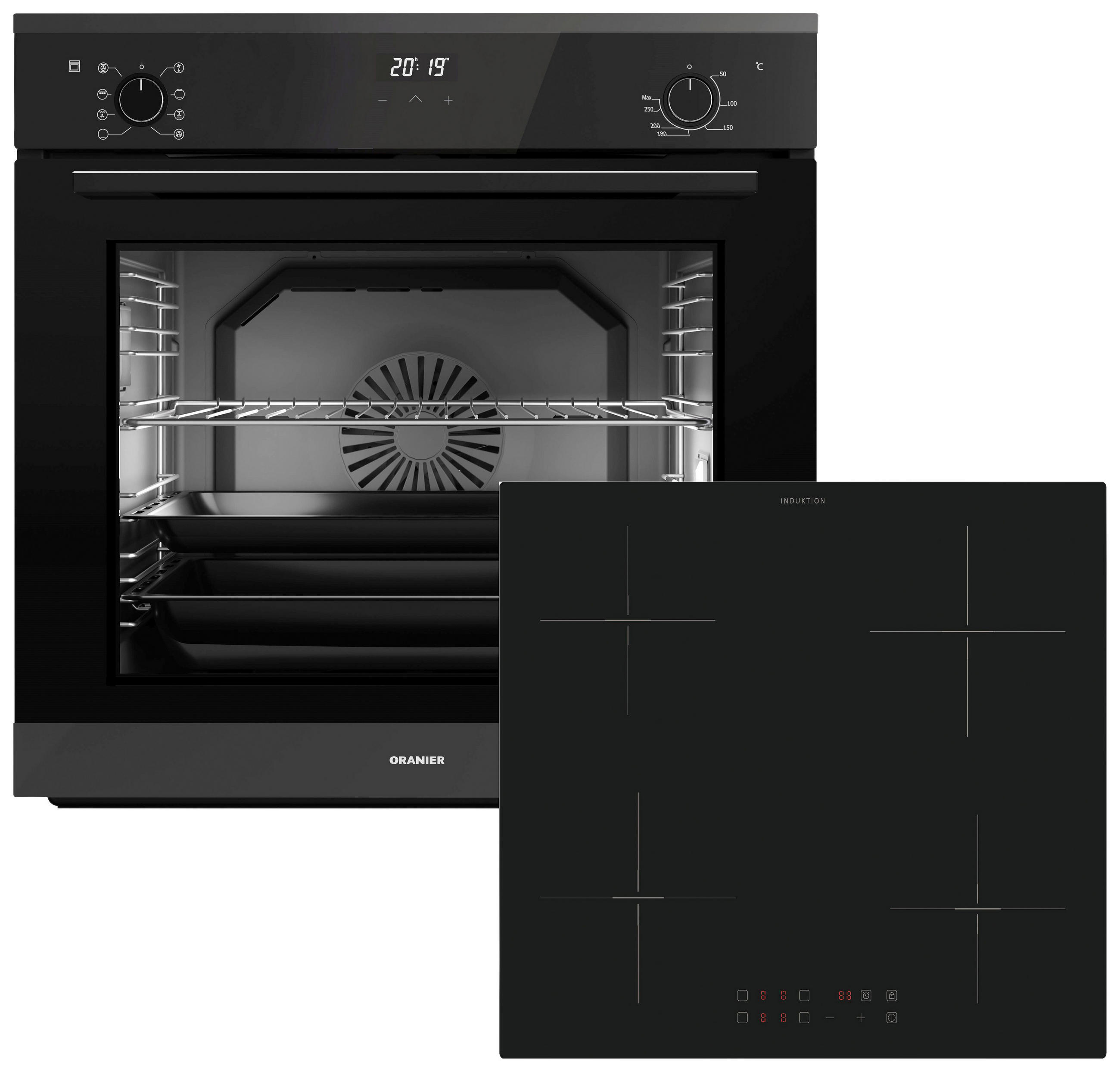 BACKOFENSET AKS121  - Schwarz, Basics, Glas/Metall (59,6/58,0/54,8cm) - Oranier