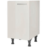 SPÜLENUNTERSCHRANK 45/87/56 cm  in Hellgrau  - Edelstahlfarben/Hellgrau, MODERN, Holzwerkstoff/Metall (45/87/56cm) - Nobilia