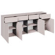 SIDEBOARD  200/79,6/39,8 cm 4 Schublade(n)  - Kaschmir/Schwarz, Design, Holzwerkstoff/Kunststoff (200/79,6/39,8cm) - Xora