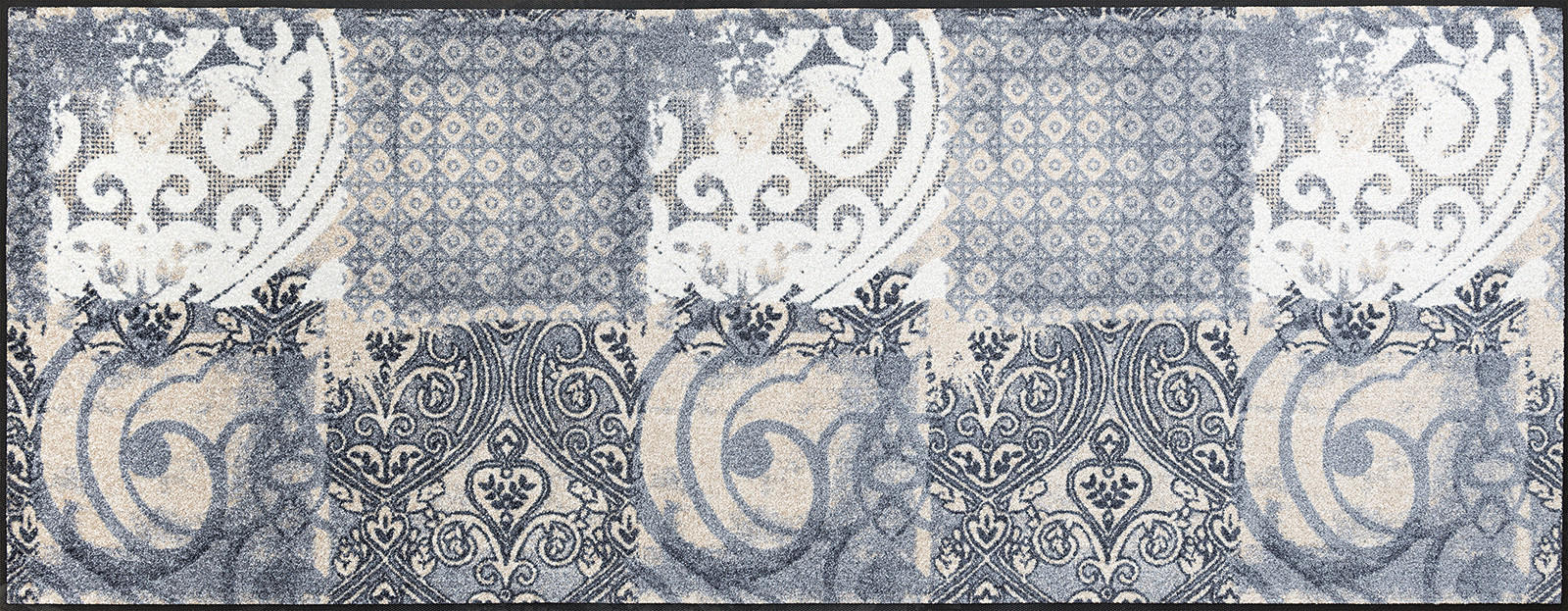 LÄUFER 75/190 cm Arabesque  - Beige/Hellgrau, Design, Kunststoff/Textil (75/190cm) - wash+dry