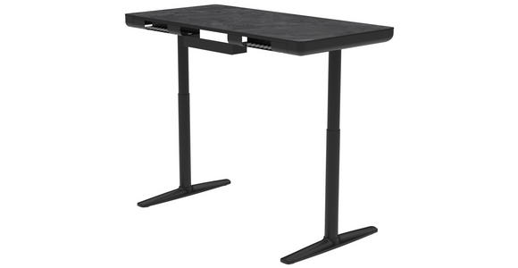 SCHREIBTISCH 140/70/73-118 cm  in Schwarz  - Schwarz, Design, Holzwerkstoff/Kunststoff (140/70/73-118cm) - Novel