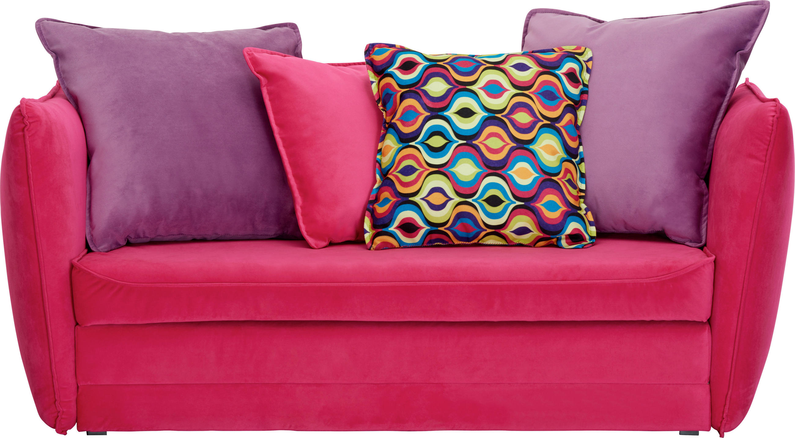 JUGEND- UND KINDERSOFA Mikrofaser Lila, Pink  - Pink/Lila, Design, Kunststoff/Textil (145/63/75cm) - Livetastic