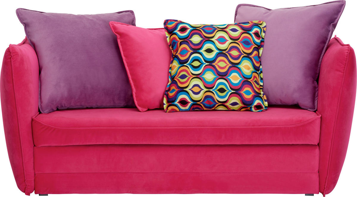 JUGEND- UND KINDERSOFA Mikrofaser Lila, Pink  - Pink/Lila, Design, Kunststoff/Textil (145/63/75cm) - Livetastic