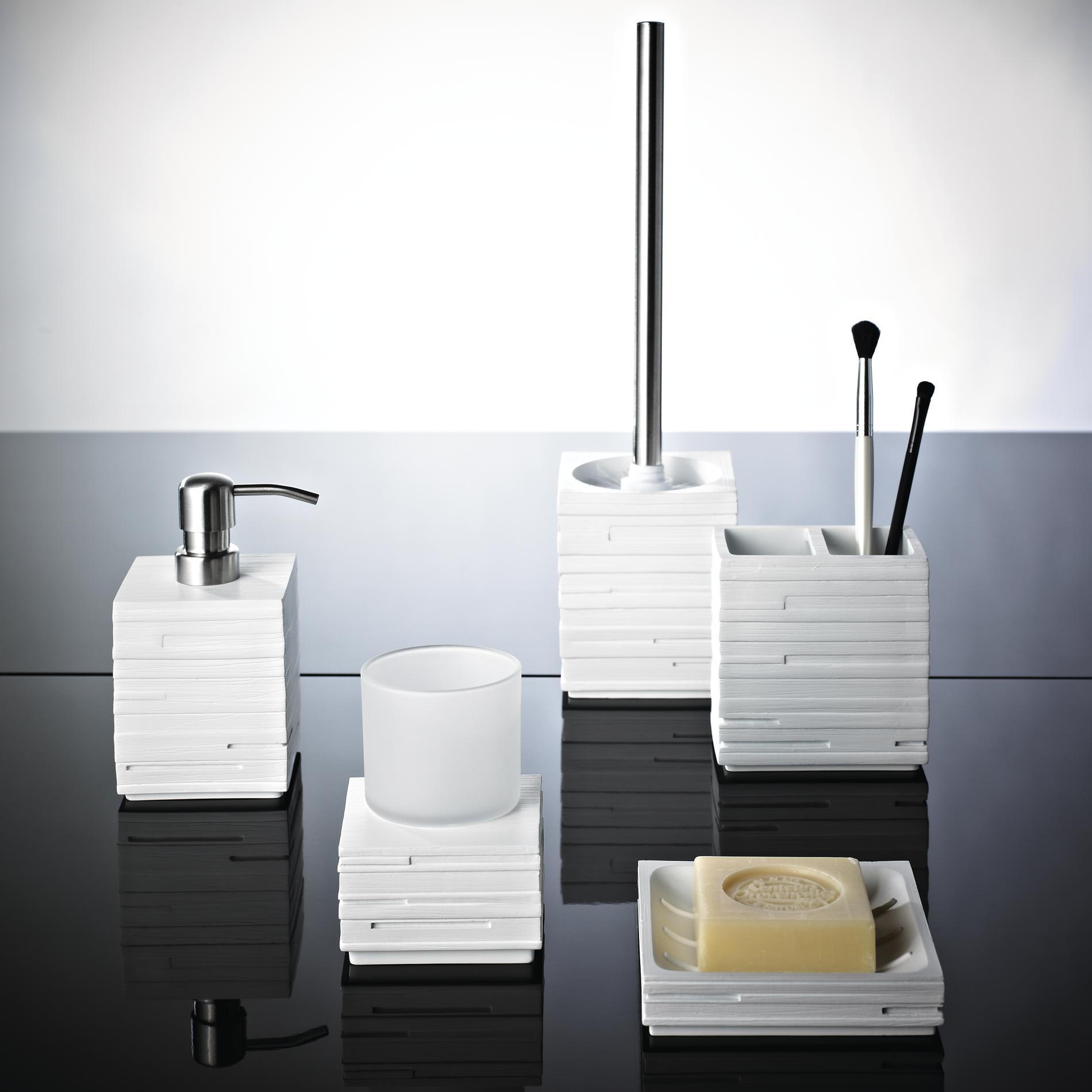 PAHAR PENTRU CLĂTIRE plastic, sticlă  - alb, Basics, plastic/sticlă (8/11,5/8cm) - Sadena