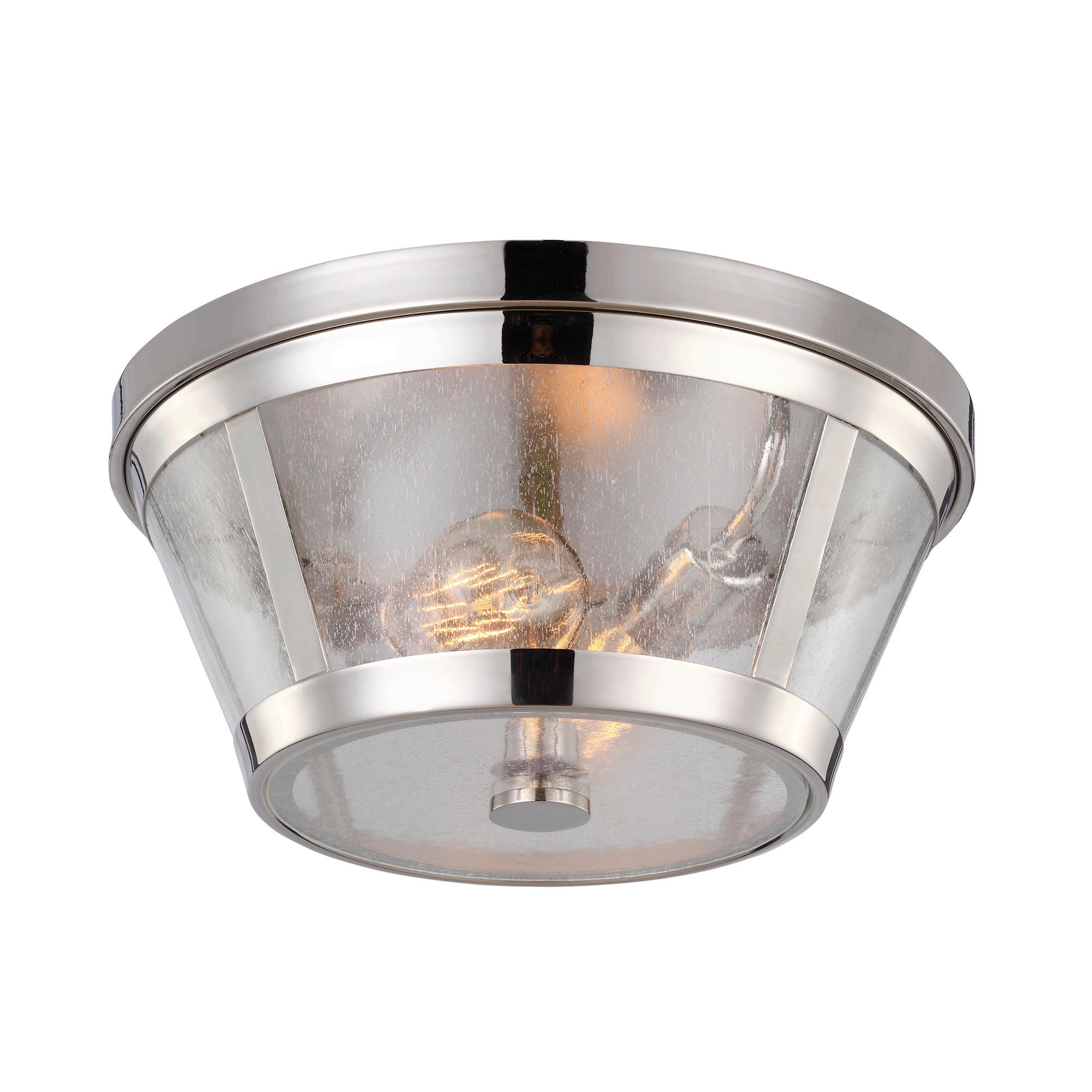 TAKLAMPA Elstead Harrow 34.9/16.5 cm  - nickelfärgad, Basics, metall (34.9/16.5cm) - Elstead Lighting