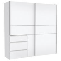 FÜGGESZTETT TOLÓAJTÓS SZEKRÉN fehér  - alumíniumszínű/fehér, Konventionell, faalapú anyag/fém (200/200/61cm) - Carryhome