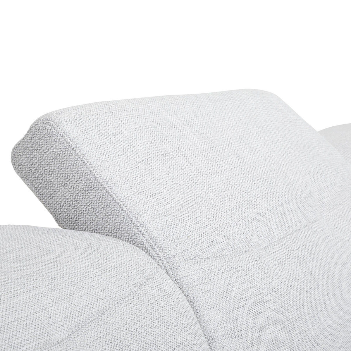 ECKSOFA in Struktur Hellgrau  163/305 cm  - Eichefarben/Hellgrau, Design, Holz/Textil (163/305cm) - Novel