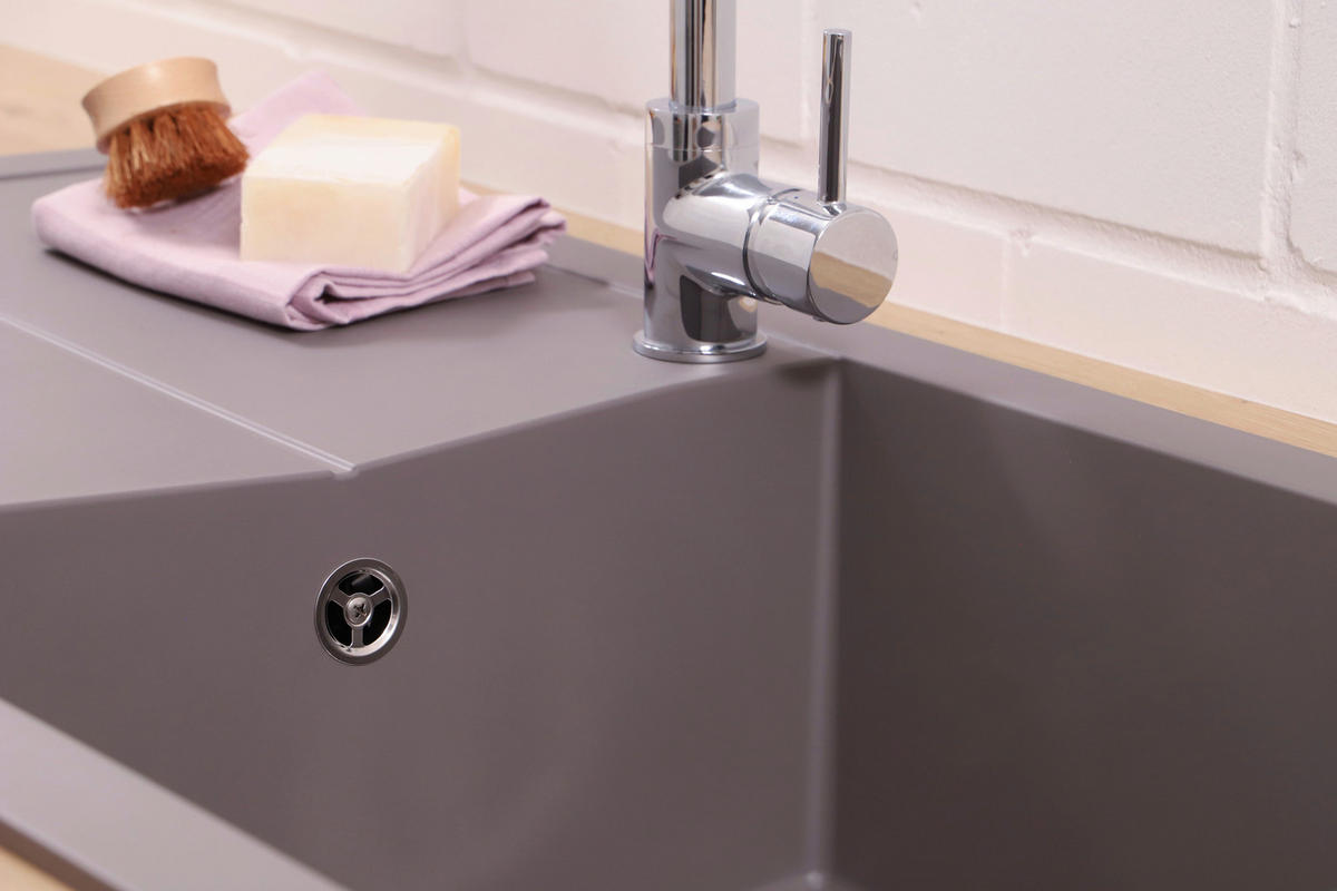 SPÜLE 17501001000500701-83  - Grau, Basics, Glas/Kunststoff (100/21,4/50cm) - Respekta