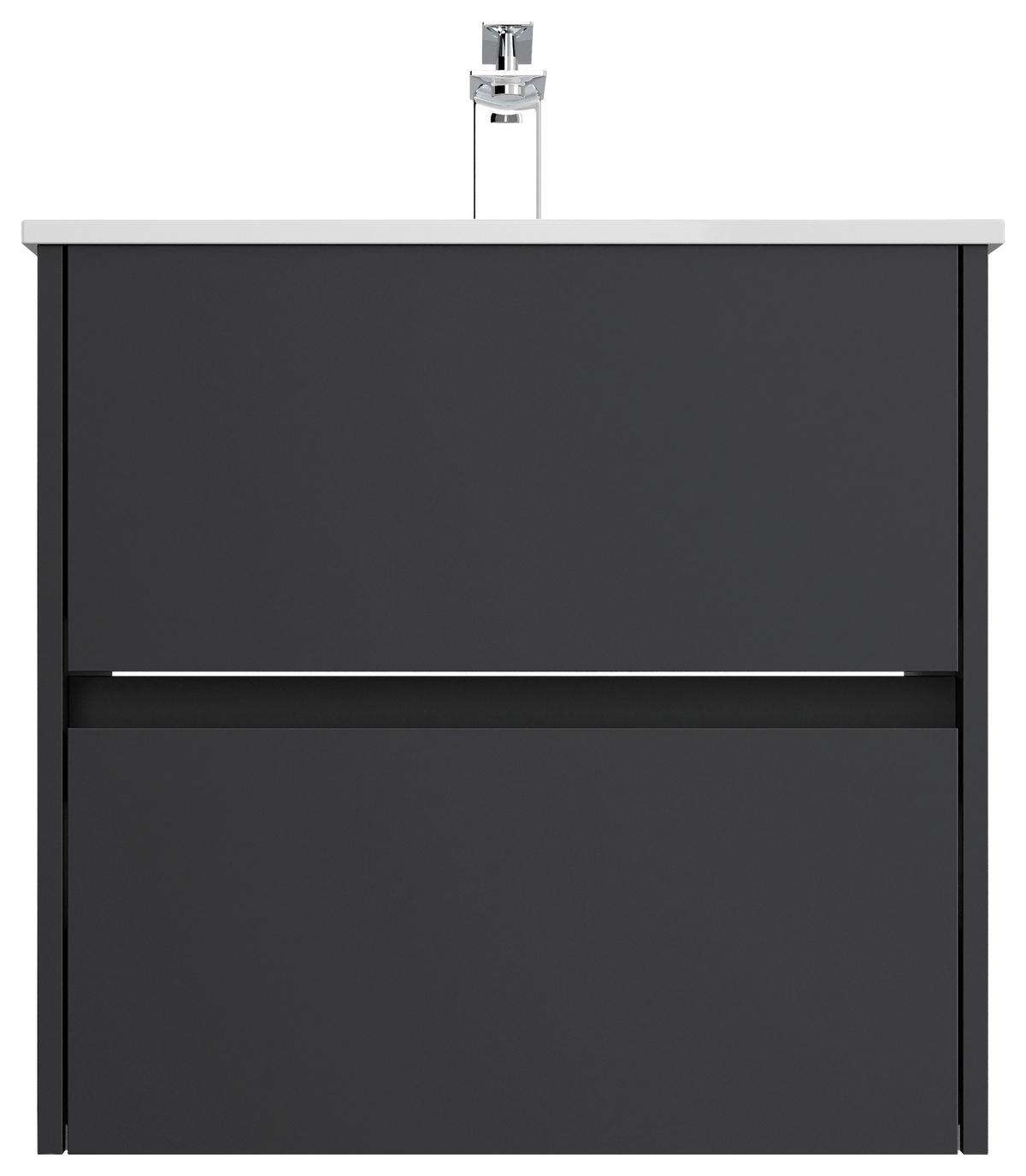 WASCHTISCHKOMBI 60 cm  - Graphitfarben/Weiß, MODERN, Keramik/Holzwerkstoff (60cm) - MID.YOU