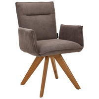 ARMLEHNSTUHL  in Cord  - Taupe/Wildeiche, Design, Holz/Textil (59/87/62cm) - Johann Jakob
