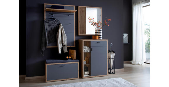 WANDSPIEGEL 76/86/5 cm - Eichefarben, Design, Glas/Holzwerkstoff (76/86/5cm) - Xora
