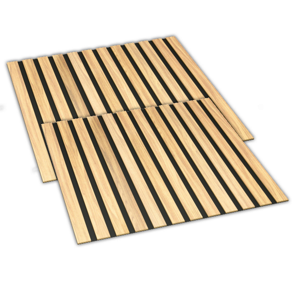 AKUSTIKPANEEL Echtholz Wallution PRO 2 Stück  - Eichefarben, Basics, Holz/Holzwerkstoff (60/60/0.75cm) - Novel