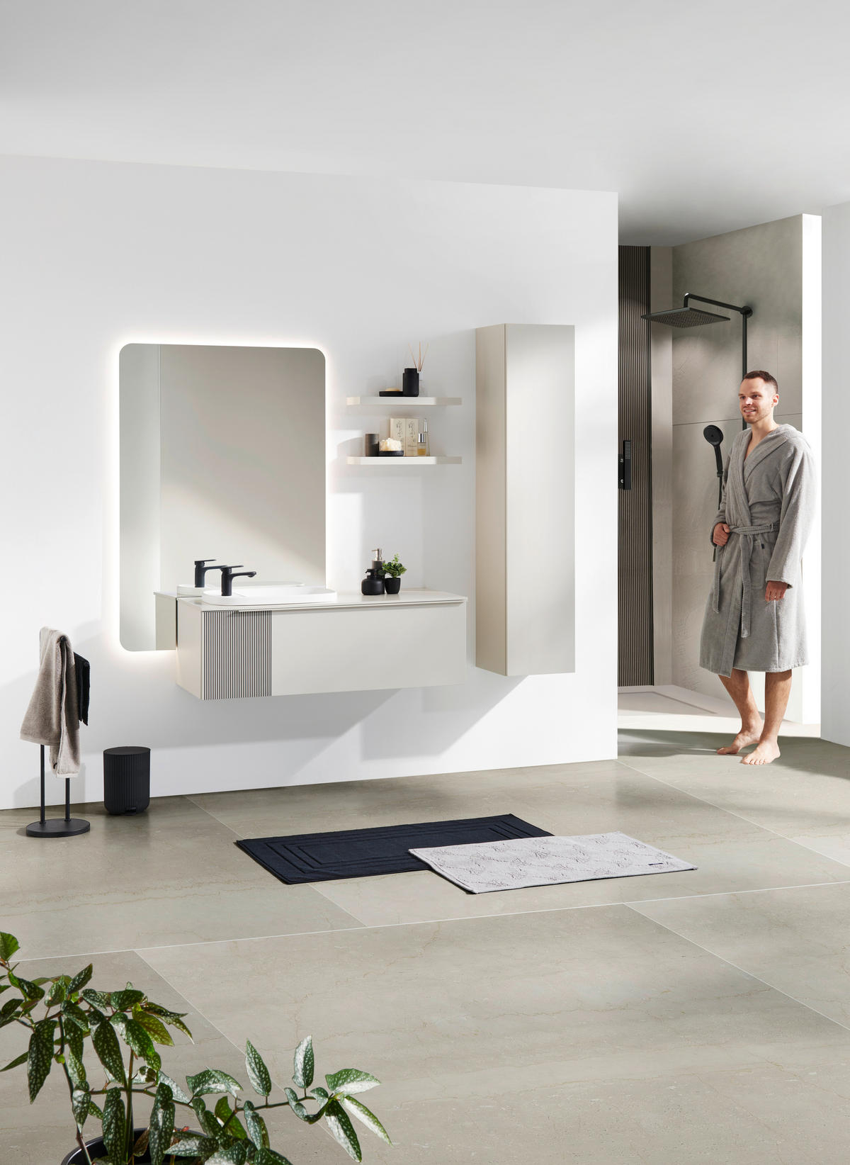 BADEZIMMER  in 120 cm  - Naturfarben, Design, Glas/Holzwerkstoff (120cm) - Dieter Knoll