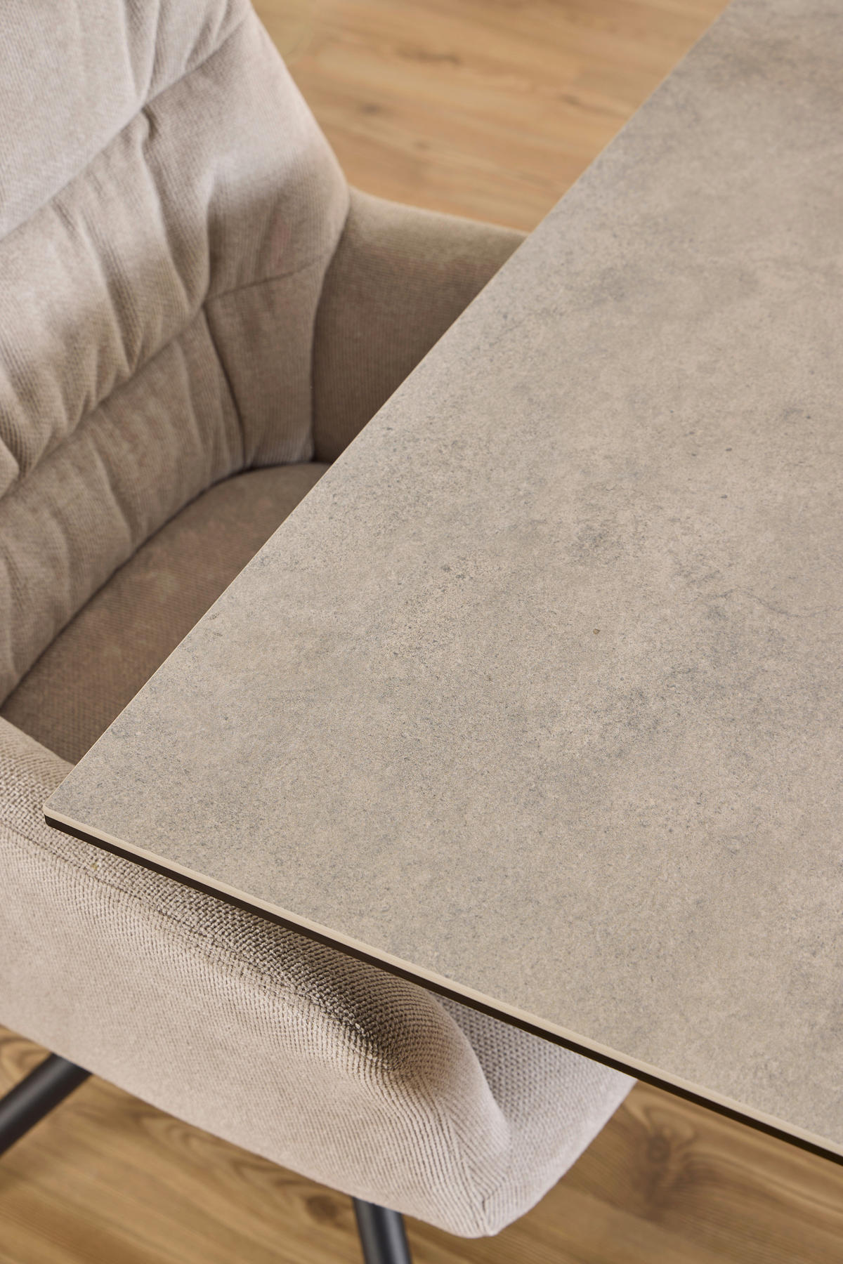 ESSTISCH in Metall, Keramik  - Schwarz/Grau, Trend, Keramik/Metall (135/76/80cm) - MID.YOU