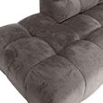 ECKSOFA Grau Flachgewebe  - Schwarz/Grau, MODERN, Kunststoff/Textil (275/235cm) - Landscape