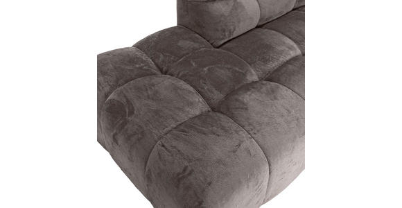 ECKSOFA Grau Flachgewebe  - Schwarz/Grau, MODERN, Kunststoff/Textil (275/235cm) - Landscape
