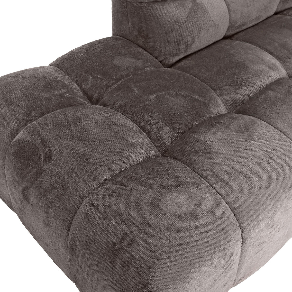 ECKSOFA Grau Flachgewebe  - Schwarz/Grau, MODERN, Kunststoff/Textil (275/235cm) - Landscape