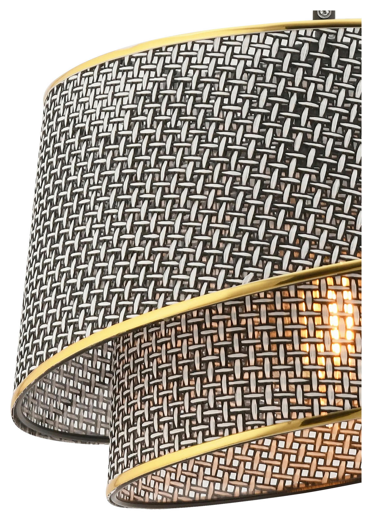 HÄNGELEUCHTE 32/65 cm   - Goldfarben/Grau, Design, Textil/Metall (32/65cm) - P & B