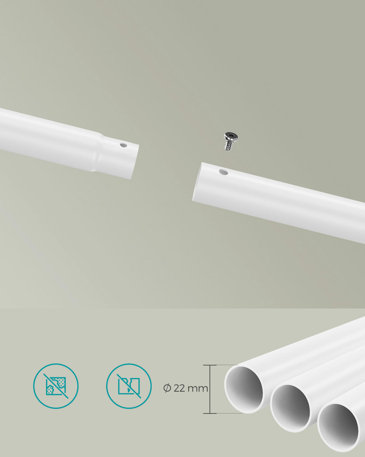 KLEIDERWAGEN in Naturfarben, Weiß 98,5/156,8/39,6 cm   - Naturfarben/Weiß, Basics, Holzwerkstoff/Kunststoff (98,5/156,8/39,6cm)