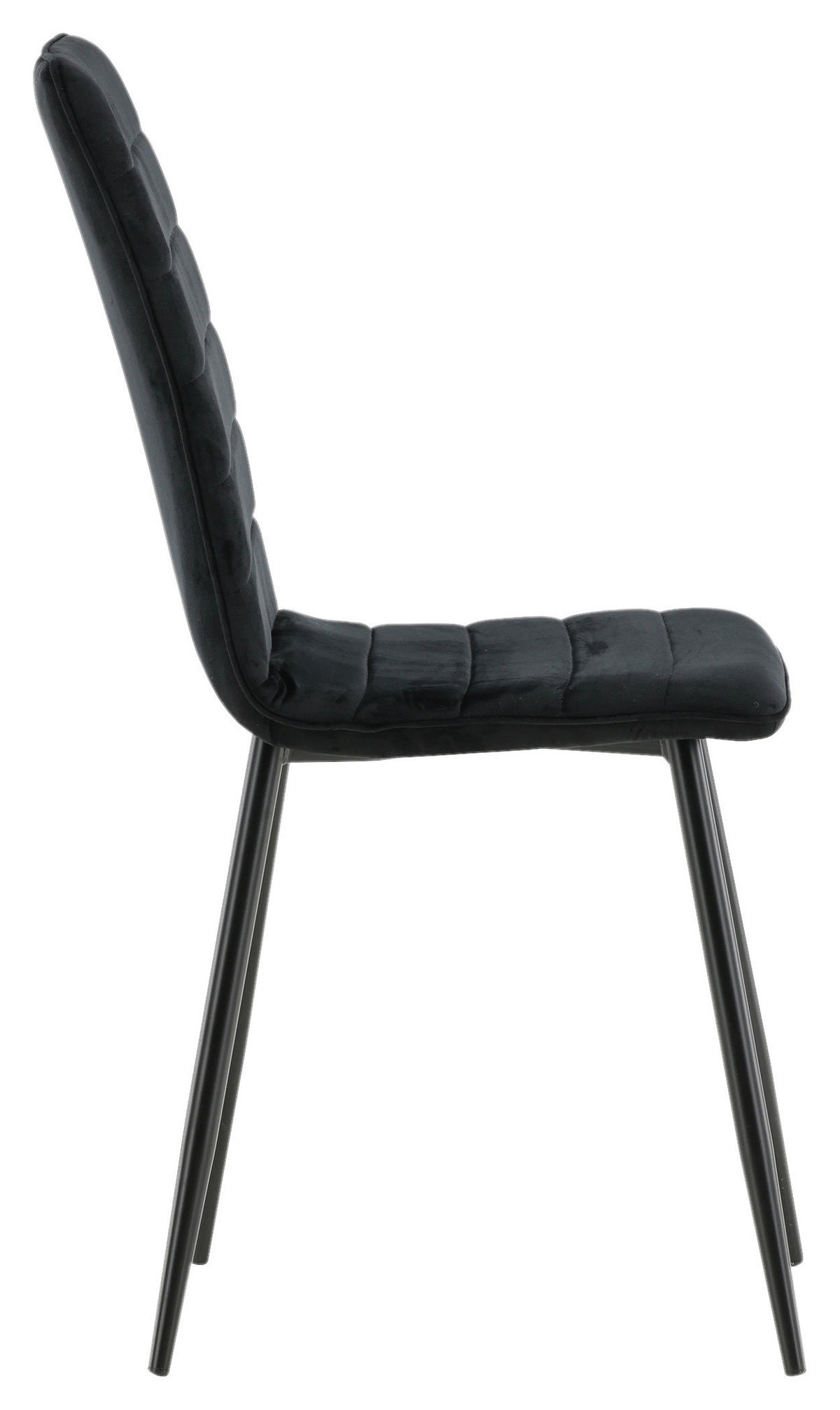 STUHL-SET 2 Stück  in Stahl  - Schwarz, Design, Textil/Metall (43/94/49cm) - Livetastic
