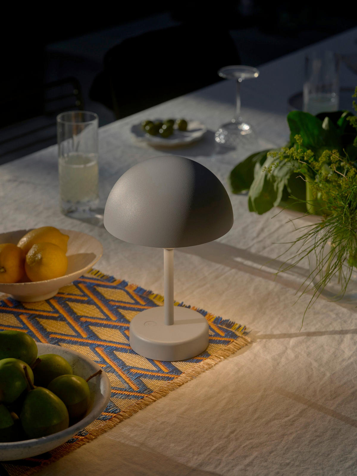 AKKU-TISCHLEUCHTE 16/25 cm   - Grau, Design, Metall (16/25cm) - Nordlux