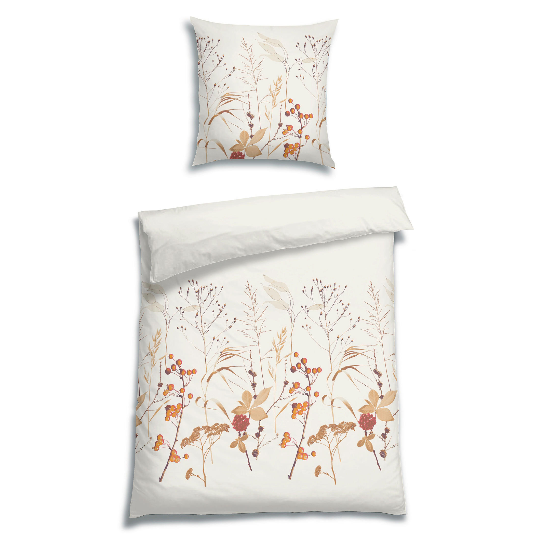 BETTWÄSCHE 2-teilig Flanell 135/200 cm  - Beige, Basics, Textil (135/200cm) - Florella