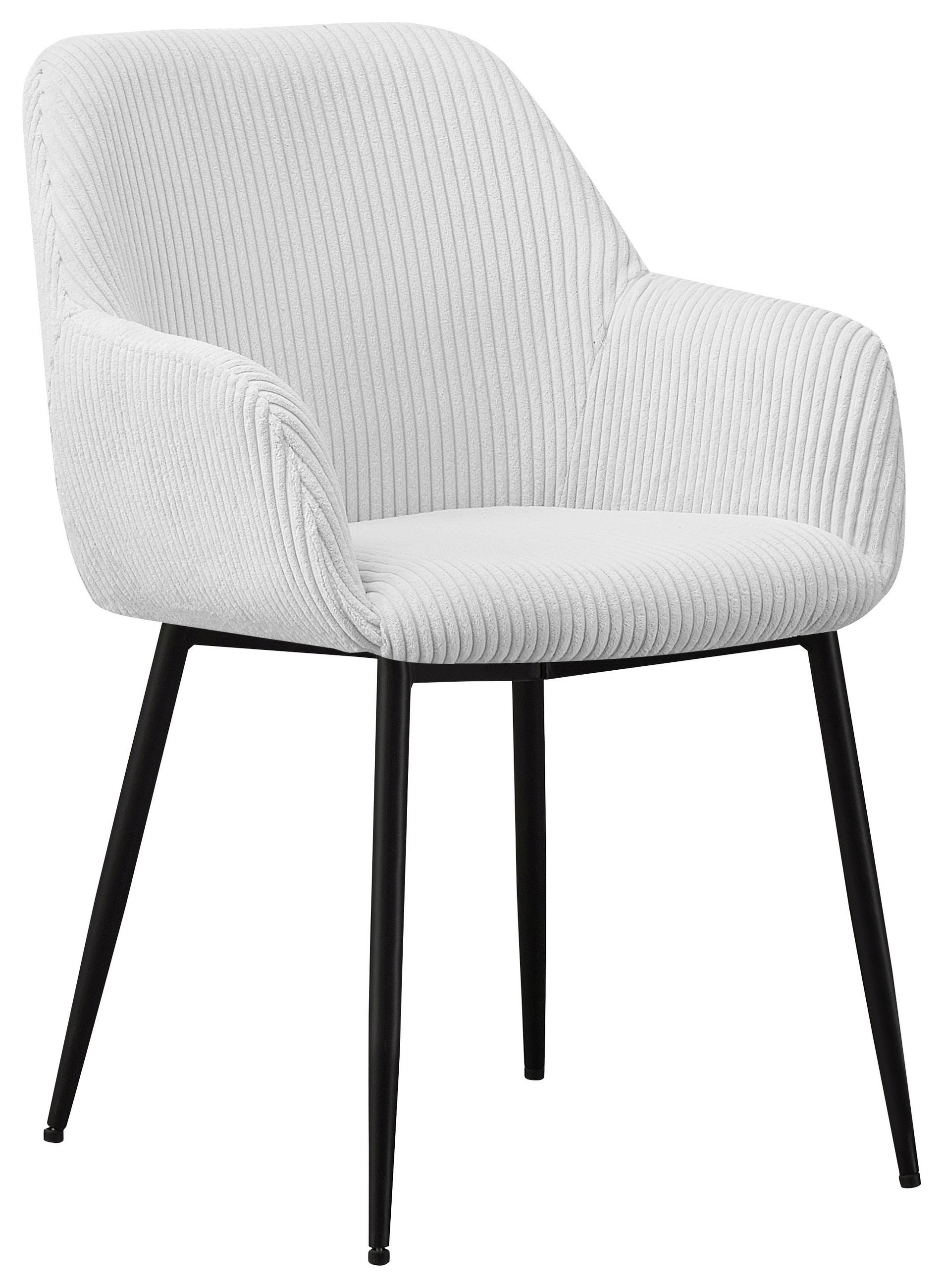 Scaun Cu Brațe din metal, textil, negru, bej