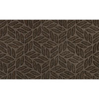 FUßMATTE 45/75 cm Dune Leaves dark brown  - Dunkelbraun, KONVENTIONELL, Kunststoff/Textil (45/75cm) - wash+dry