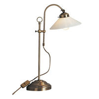 TISCHLEUCHTE 33/54 cm   - Weiß, LIFESTYLE, Glas/Metall (33/54cm)