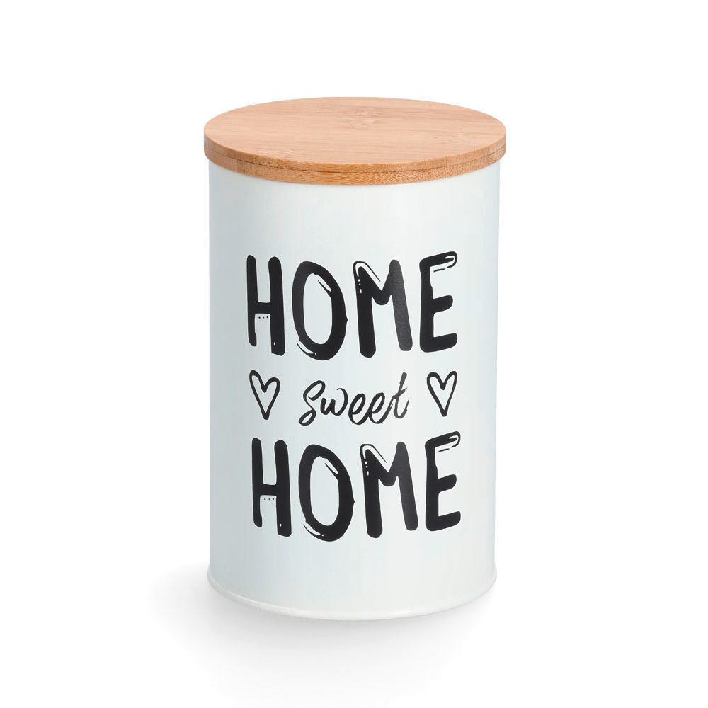 VORRATSDOSE  - Weiß, Basics, Holz/Metall (10,2/10,2/16cm) - Zeller Present