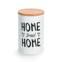 VORRATSDOSE  - Weiß, Basics, Holz/Metall (10,2/10,2/16cm) - Zeller Present