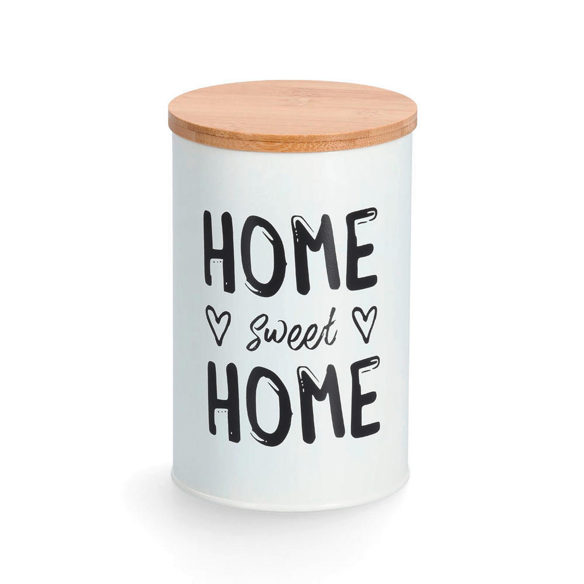VORRATSDOSE  - Weiß, Basics, Holz/Metall (10,2/10,2/16cm) - Zeller Present