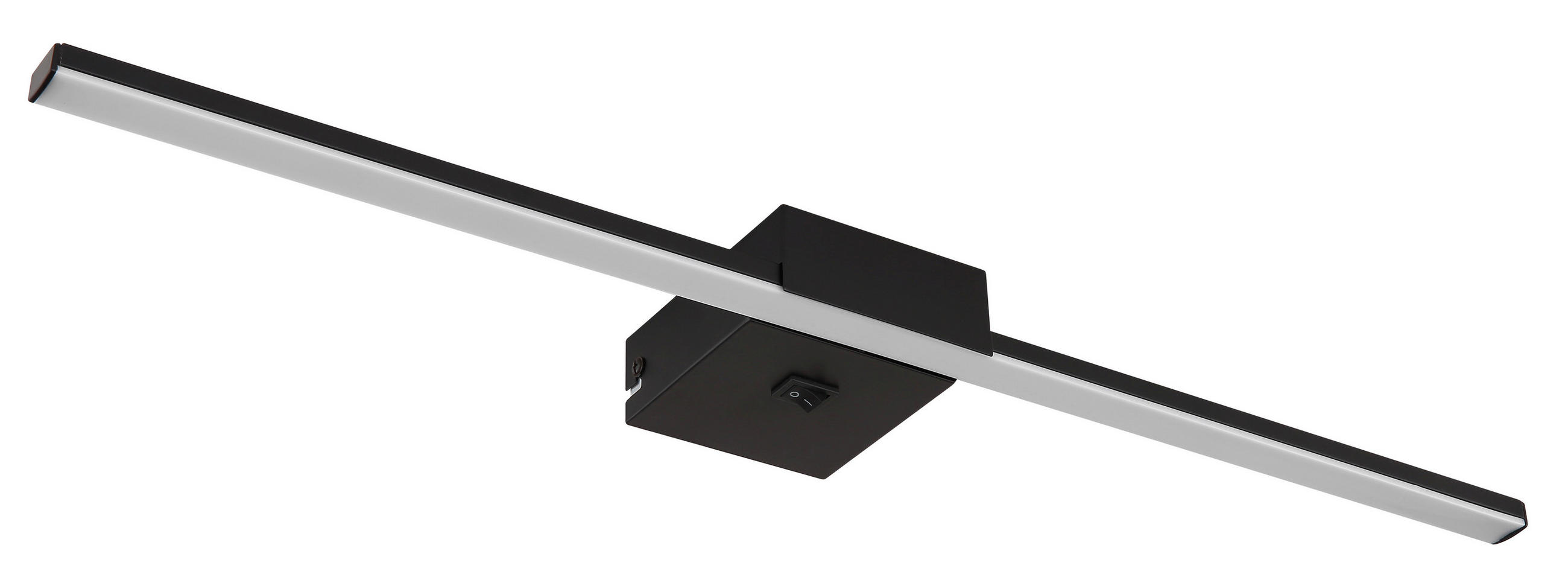 Thumbnail - Globo Badezimmer-Wandleuchte, Opal, Schwarz, Metall, Kunststoff, 11x3.7x61.5 cm, Wippschalter, Lampen & Leuchten, Innenb...