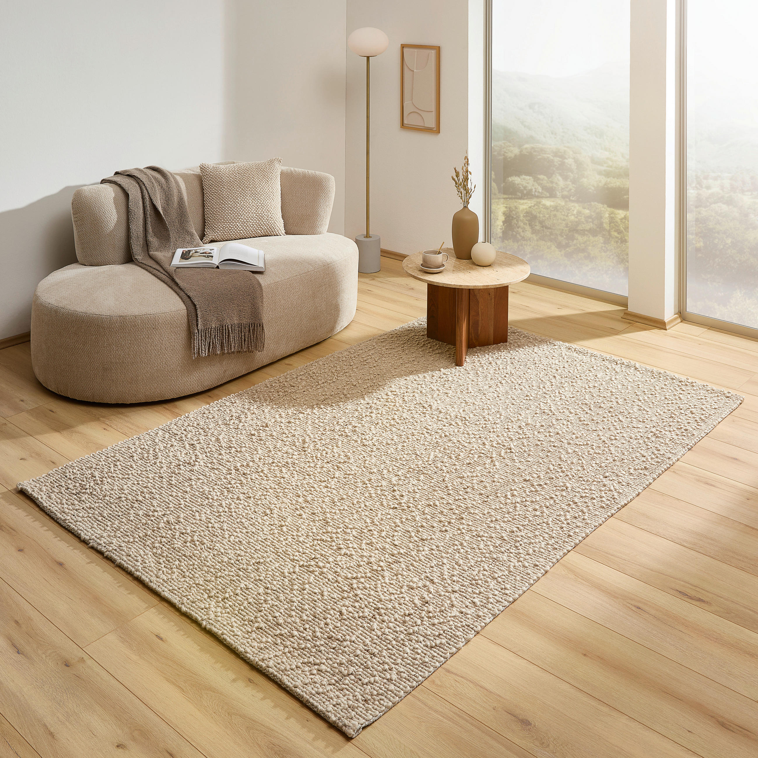 HANDWEBTEPPICH 190/290 cm Beige  - Beige, Basics, Textil (190/290cm) - Novel