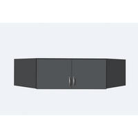 AUFSATZSCHRANK 117/39/52,2 cm   - Silberfarben/Grau, Design, Holzwerkstoff/Kunststoff (117/39/52,2cm) - Boxxx