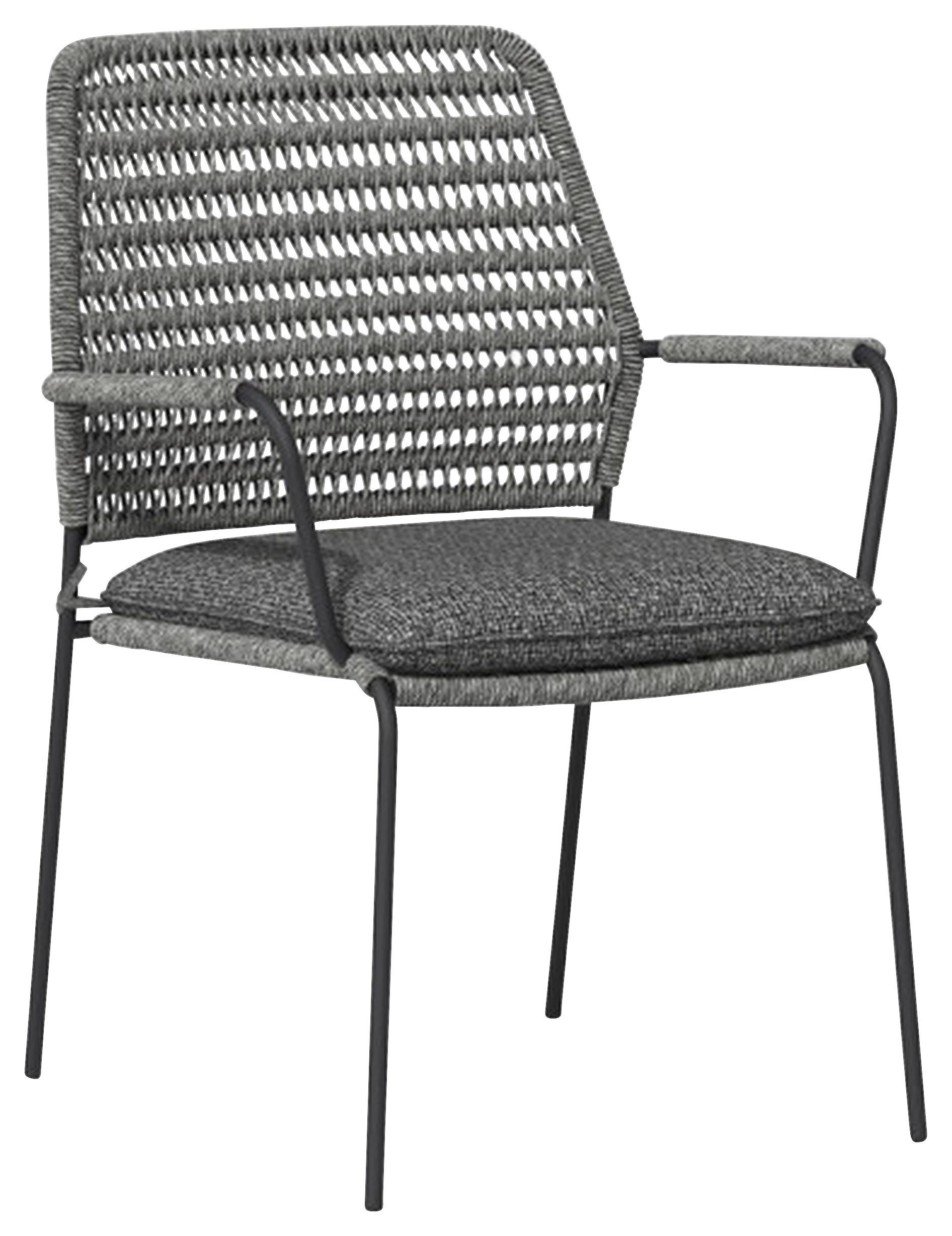 GARTENSTUHL Metall, Textil Anthrazit  - Anthrazit/Grau, Basics, Textil/Metall (59/87/57cm) - Tierra Outdoor