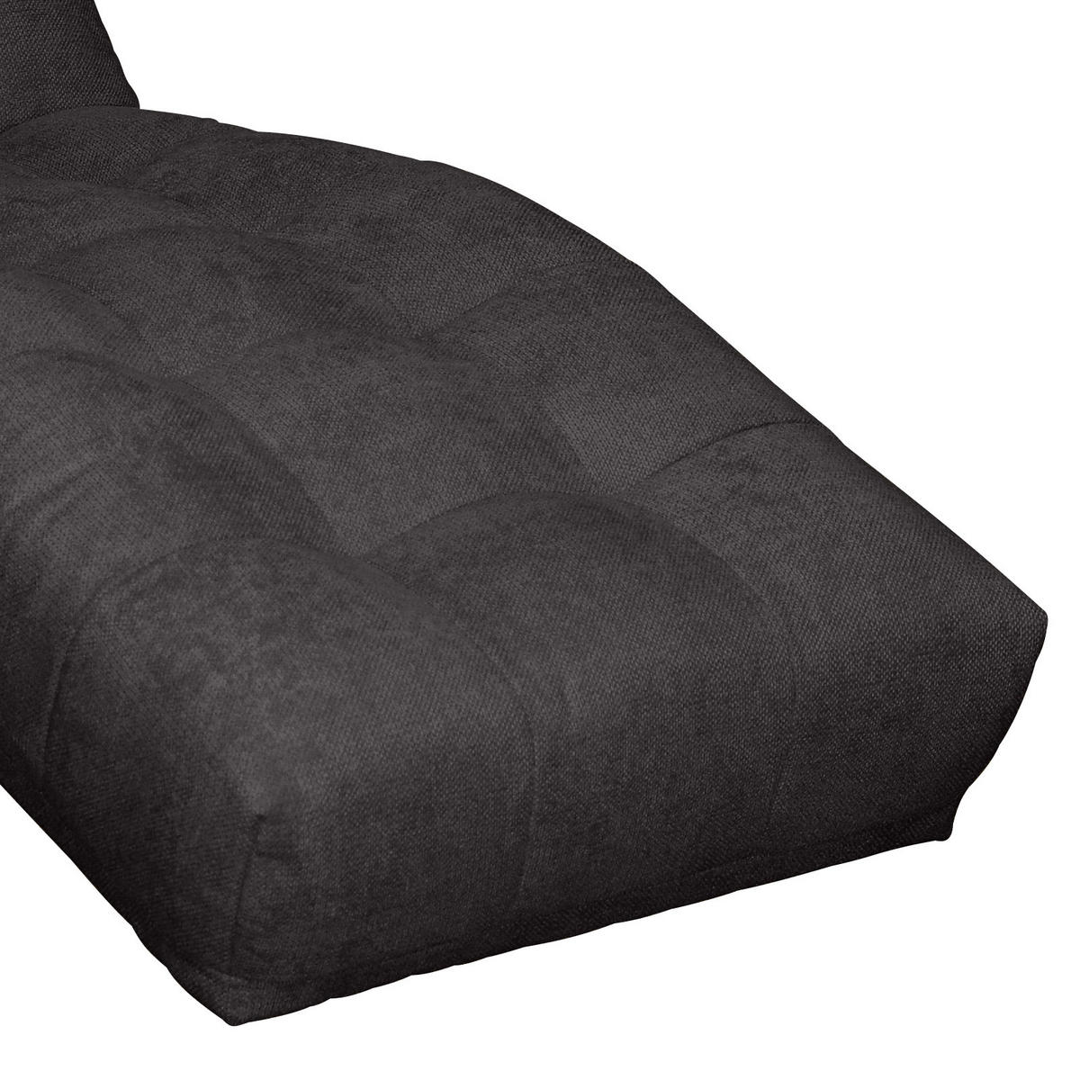 LIEGE in Flachgewebe Schwarz  - Chromfarben/Schwarz, Modern, Textil/Metall (68/88/164cm) - MID.YOU