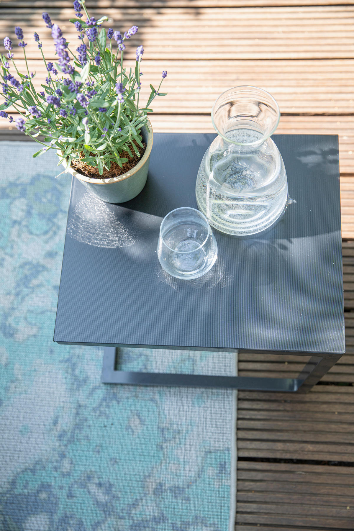 GARTENBEISTELLTISCH  - Anthrazit, Basics, Metall (33,5/50/40cm) - Siena Garden